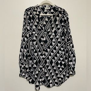 Calvin Klein Oversized Button Up Blouse